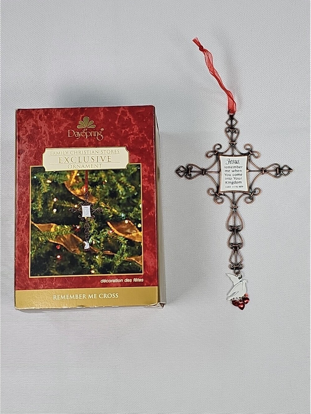 Dayspring Christmas Cross  Ornament 2006 Christmas Gifts Christ King Christian